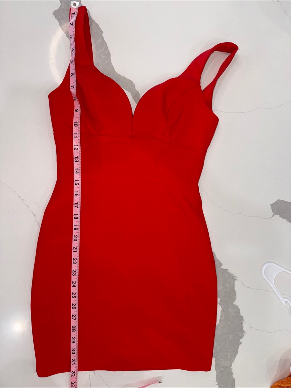 Karlie Red V-Neck Bodycon Mini Dress - Picture 7 of 7
